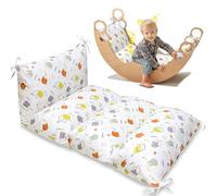Climbing Arch Cushion & Rocker Pillow for Toddlers - Multi-Use Floor Seat, Nap Mat, Playroom Pillow with Removable Washable Cover - Kids Bed Floor Cushion for Nursery, Bedroom, Playroom (RABBIT)
