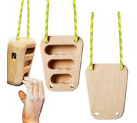 Climbing Board - 2x Rock Training, Finger Grip Exerciser | Wooden Hangboard Kit, Adjustable Mount Strength Builder, Portable Surfaces Product Perfect For Gym Home Outdoor Practice Climbers