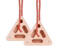 Climbing Board - Triangular Wooden Hand Exerciser with Multi-Level Grip Recesses | Portable Hangboard for Climbing | for Garage, Basement, Apartment, Gym, College Dorm, Studio, Playroom