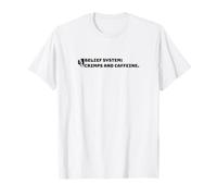 Climbing Bouldering Belief System: Crimps and Caffeine T-Shirt