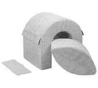 Climbing bridge, tunnel, soft set, soft play, nursery, 2 elements soft play ball (colour: grey (corduroy))