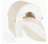 Climbing bridge, tunnel, soft set, soft play, nursery, 2 elements soft play ball (colour: white, cappuccino)