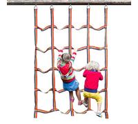 Climbing Cargo Net | Climbing Net For Kids Outdoor | Rainbow Webbing Net For Kids | Portable Rainbow Climbing Rope Net | For Kids Jungle Gyms, 145X185cm