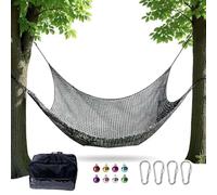 Climbing Cargo Net, Double-Layer Heavy-Duty Playground Safety Swing Hammock Net, For Playground Treehouse Backyard Outdoor Adventures(Black,2x3m)