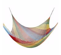 Climbing Cargo Net for Kids - Double Layers Heavy Duty Playground Safety Net, Outdoor Climbing Net for Treehouse Accessories, Backyard, Jungle Obstacle Training and Adventure(14.7x14.7ft),Multicolor