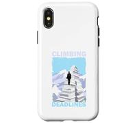 Climbing Deadlines - Funny Office Workload Mountain Case for iPhone X/XS
