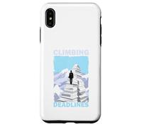 Climbing Deadlines - Funny Office Workload Mountain Case for iPhone XS Max