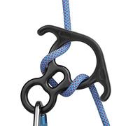Climbing Device, 50KN Figure 8 Ring Carabiner Descender, Rappelling Gear Belay Device with Curved Ear, Aviation Aluminum Rigging Plate for Outdoor Climbing Belaying and Rappelling