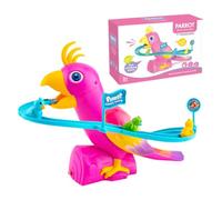 Climbing Dinosaur Slide Toy - 11.81x10.63x8.27 Inches Cartoon Escalator Playset, Duck Parrot Stairs Track, Electric With Music And Colorful Lights | Interactive Holiday Entertainment For Children