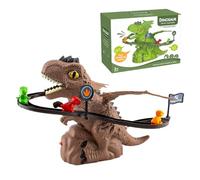 Climbing Dinosaur Toy - Duck parrots Escalator Race Track, Light And Music Design | Dinosaur Chasing Track Game Fun Interactive Toy For Children Kids Birthday Party Playroom Entertainment Gift