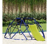 Climbing Dome 6FT Blue Steel Kids Outdoor Play Frame with Slide 174x174x90.5cms