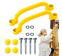 Climbing Frame Handles 25x7.5cm Non-Slip Playground Safety Handles Rustproof Handle Bars Reusable Supplies for Backyard Outdoor Adventure Gym Playground Indoor Climbing School
