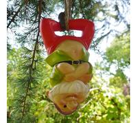 Climbing Gnome 32cm Hanging Rope Garden Tree Ornament Statue Sculpture Decoration