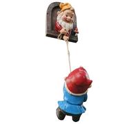 Climbing Gnomes Tree Correction - Garden Gnome Statue, Cute Gnome Tree Hugger Sculpture | Outdoor Yard Ornament, Durable Resin Gnome Figurine, Garden Decoration A