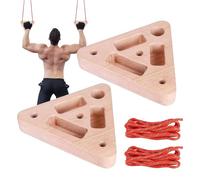 Climbing Hangboard - Triangular Wooden Grip Strengthener with Multi-Depth Pockets,Hangboard Doorway Mount - for Home Playroom Garage Basement Apartment Gym Dorm Studio