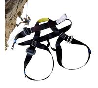 Climbing Harness, Rappelling Equipment, Half Body Belt, Thick Padded Waist Strap, Pressure Polyester Build, Rescue Construction Welding Training, Adjustable, Black, 1 Piece