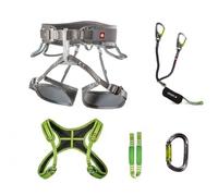Ocun - Via Ferrata Twist+Chest Set - Climbing set size M-XL, grey/green