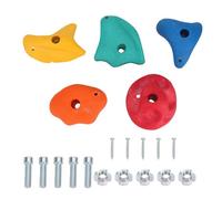 Climbing Holds, Multi Color Rock Wall Climbing Rock Grips Different Shape for Indoor and Outdoor Playground