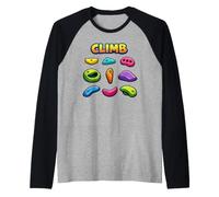Climbing Holds - Rock Climbing and Bouldering Raglan Baseball Tee