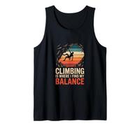 Climbing is Where I Find My Balance Rock Climbing Tank Top