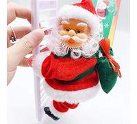Climbing Ladder Santa Claus with Music Electric Santa Claus on Ladder rope Santa Decoration Santa Figurine Hanging Ornament Christmas Doll Music Toy Gift Santa Plush Doll Toy for Home Home Festival