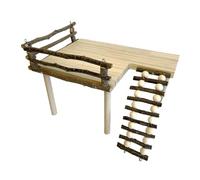 Climbing Ladder Stair Hamster Playground Activity Climbing Platform Toy for Wooden Play Gym Hamster for Hula Monga and Other Small Rodents