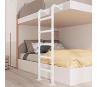 Climbing ladder,White Floor Standing Bunk Bed Ladder, 4ft 5ft 6ft 7ft 8ft 9ft 10ft Height Entrance Egress Ladders Multi-Purpose Attic Straight Ladders Universal Climbing Ladder, Loads 330lbs