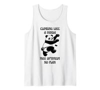Climbing Like a Panda Max Optimism, No Plan Bouldering Joke Tank Top