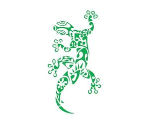 Climbing Lizard Wall Sticker Cool Gecko Pattern Vinyl Wall Poster Creative Home Decoration Wild Animals Wall Decals Extra Large - 57x110cm