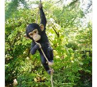Climbing Monkey With Rope Garden Ornament