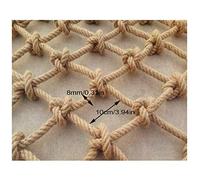 Climbing Netting mesh Braided Rope Net, Hemp Rope Climbing Net, Children's Stairs Anti-falling Balcony Safety Net, Photo Wall Decoration Partition Ceiling Net, Obstacle Protection Garden Fence Net, 2x