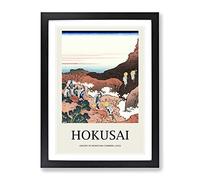 Climbing On Mt. Fuji By Katsushika Hokusai Exhibition Museum Asian Japanese Framed Wall Art Print, Ready to Hang Picture for Living Room Bedroom Home Office Décor, Black A3 (34 x 46 cm)