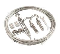 Climbing Plant Support Wire, 8mm Stainless Steel 304 Cable with Polyethylene Coating, 15-20 Meters, Indoor/Outdoor Use - Garden Trellis Solution