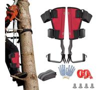 Climbing Poles Tree Climbing Tips Adjustable Tree Tops for Climbing Arborist Climbing 2 Claws Climbing Tips with Gloves and Foot Straps