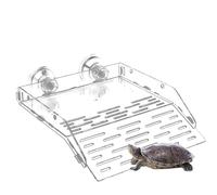 Climbing Ramp for Turtles - Clear Acrylic Material Suction Cup Ramp Shorttail Resting Dock Shorttail | Reptile Aage Breed Design Longtail for Frogs, Hermit Crabs, Small Water Pet