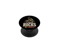 Climbing Rocks My World Hiking Hiker Peak Bagger Gift Retro PopSockets Adhesive PopGrip