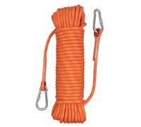 Climbing Rope, 10mm Outdoor Safety Rope, Nylon Cord with Carabiner, Good for Climbing, Mountaineering, Camping, Rescue, Fire Escape, Home, Exploration (Orange, 20m)