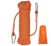Climbing Rope, Diameter 10mm Outdoor Static Multipurpose Rope, High Strength Cord Safety Rope for Escape, Camping, Hiking, Fire Rescue, Parachute (Orange Length 30m)