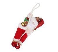 Climbing Rope Santa Figure Cloth Hanging Ornament for Christmas Tree