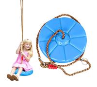 Climbing rope swing, plate swing, children's swing, outdoor swing made of sturdy, weather-resistant plastic, hanging swing for children, tree swing for outdoor and indoor, up to 150 kg load capacity