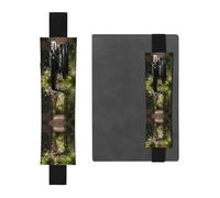 Climbing Rose On Iron Print Adjustable Elastic Band Pen Holder Pu Leather Pen Sleeve Pouch for Hardcover Journals, Notebooks