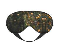 Climbing Rose On Iron Print Silk Sleeping Mask with Adjustable Strap-Silk Eye Mask Soft Eye Cover,for Blocking Out Lights Sweet Sleep Travel Relax, Nap, Meditation