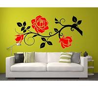 Climbing Roses XXL Rose Flower Large Rose on The Branch Choose Your Colour Wall Decal Stickers Flowers Living Room Bedroom Decoration Nursery Decal Decals Home Decor Stylish Modern