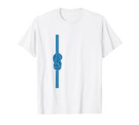 Climbing Sailing Figure Eight Knot Mountaineering Blue Rope Value Graphic T-Shirt, Men, White, L