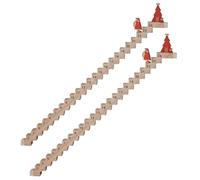 Climbing Santa Advent Calendar, Santa Climbing Ctairs Home Decor,Countdown to the Santa Stairs,Countdown Calendar Christmas Sign,Santa Climbing Stairs Home Decor, Christmas Decorations (2PCS)