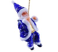 Climbing Santa Claus Christmas Decoration Musical Luminous Animated Father Hanging with LED Lights and Sound Effects, Festive Wall Decoration for Outdoor Front Door Home Window