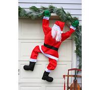 Climbing Santa Claus Hanging Decoration Christmas Window Door Hanging Ornament Roof Yard Decor Outdoor Xmas,169cm(66.5inch)