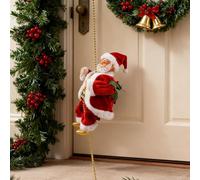 Climbing Santa On Rope - Electric Christmas Decoration with Music, Musical Santa Climbing Rope for Outdoor Indoor Porch Window Roof Stair Balcony Party Gathering