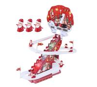 Climbing Santa Toy, Electric Game for Kids, Remote Control Track with LED Lights and Music, Home Accessories for Boys Children Desk Bedroom Living Room Holiday Christmas Fun Play Activity, 1.53 Inches