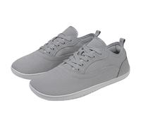 Climbing Shoes Men Barefoot Trainers Mens Lace Up Soft Sole Flat Shoes Wide Fit Non-Slip Running Trainers Lightweight Athletic Walking Sneakers for Outdoor Beach Swim Sports Yoga Snorkeling Grey